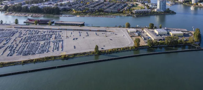 Aerial of Annacis auto terminal