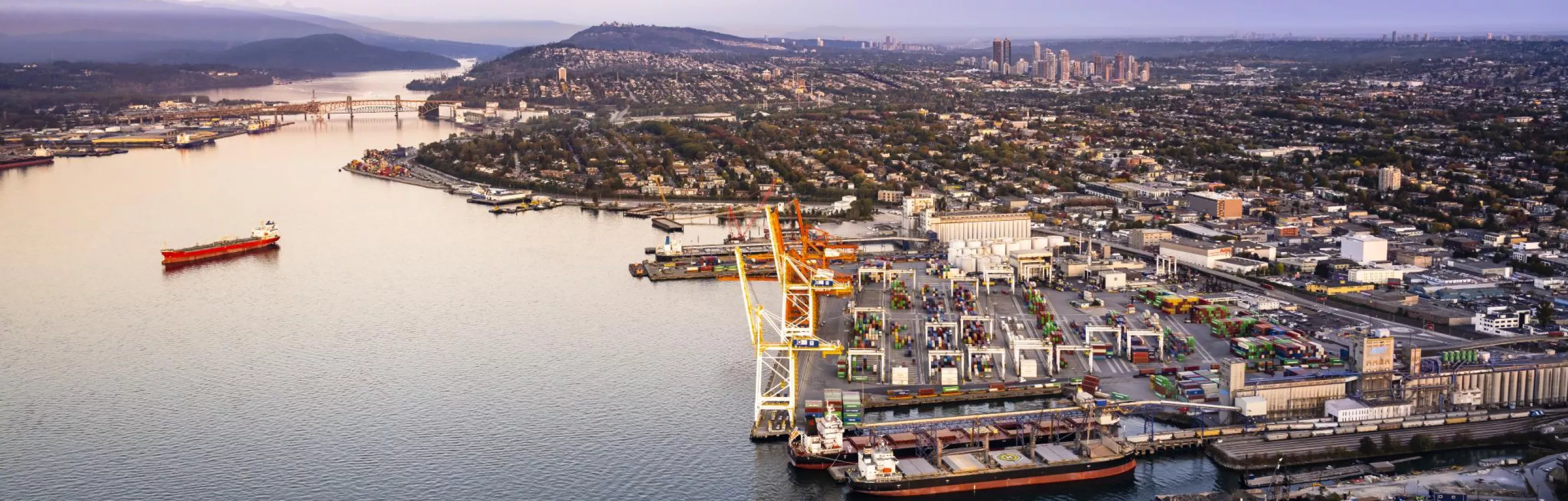 Aerial of Port of Vancouver