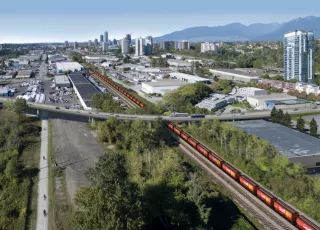 Rendering of Burnaby Holdom overpass