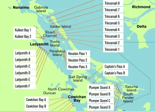 33 Southern Gulf Islands anchorages