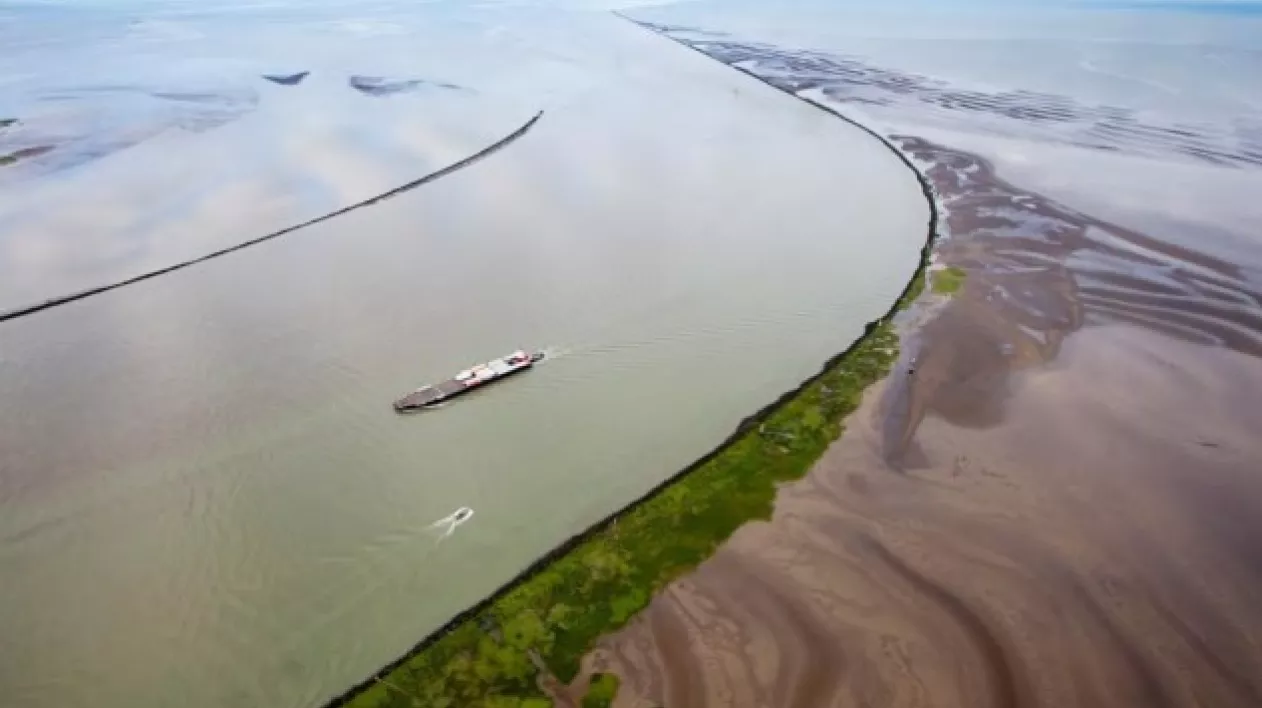 Aerial view of South Arm Jetty