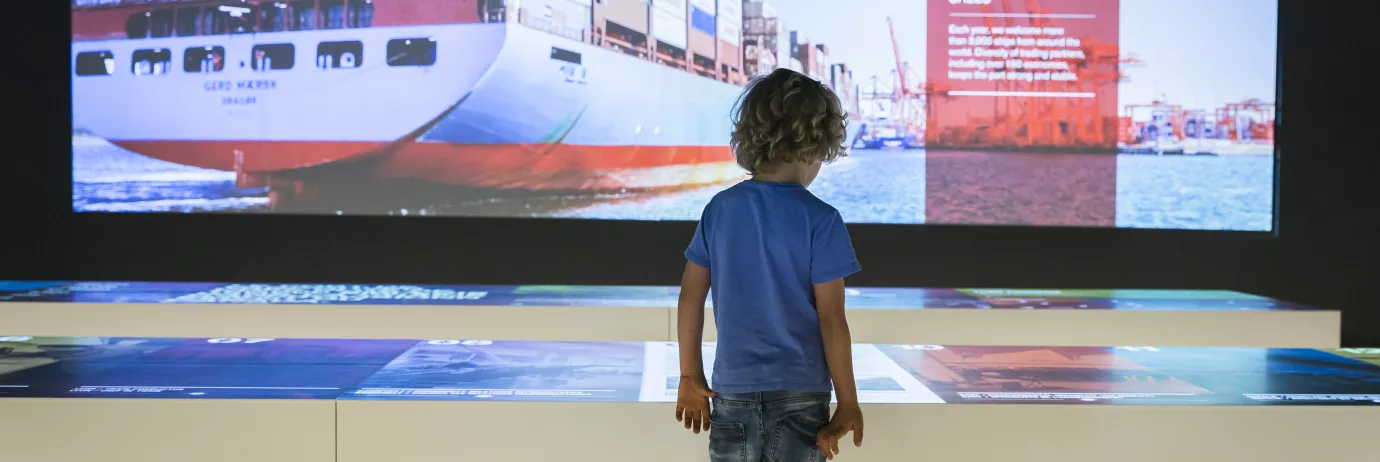 Photo of a child in the Port of Vancouver Discovery Centre