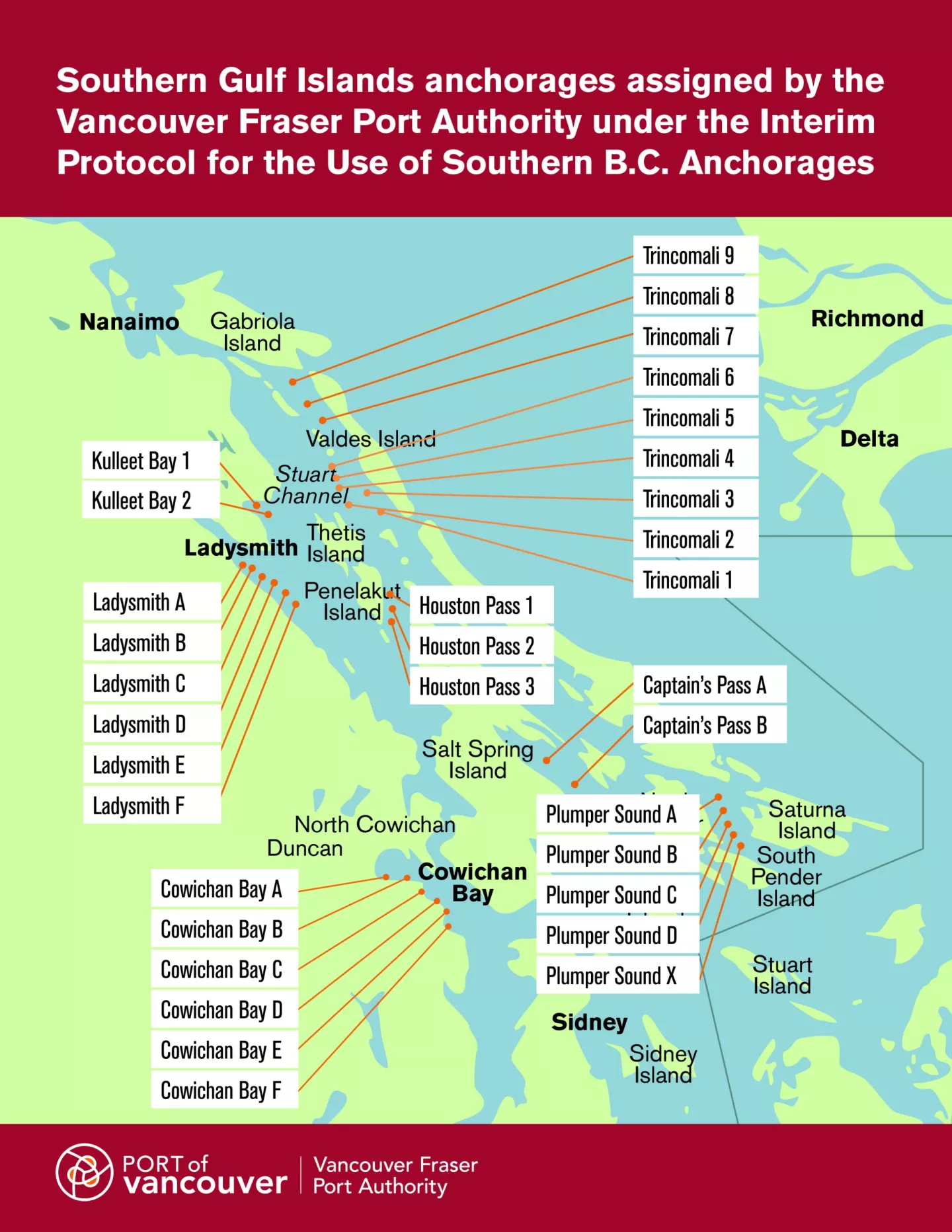 33 Southern Gulf Islands anchorages